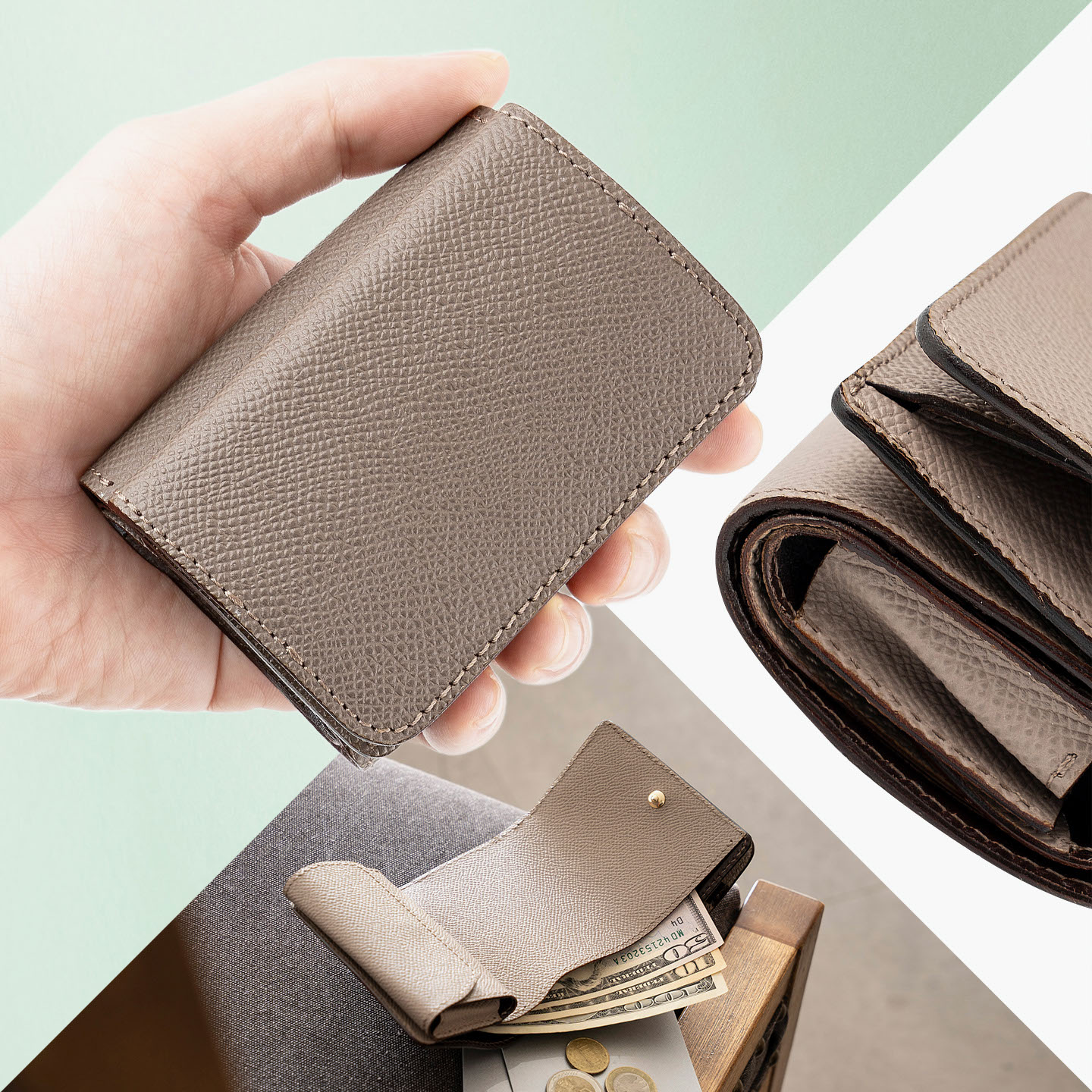 コンパクト3つ折り財布 “TRIAD”