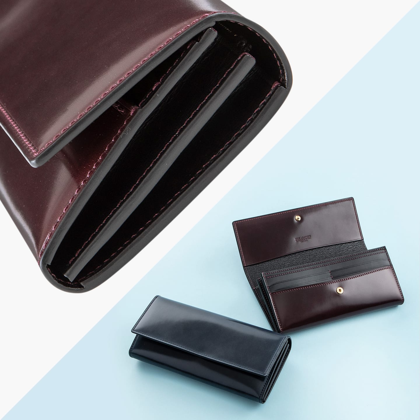シェルコードバン × ブッテーロ 長財布（小銭入れ付き） | 大人の財布 