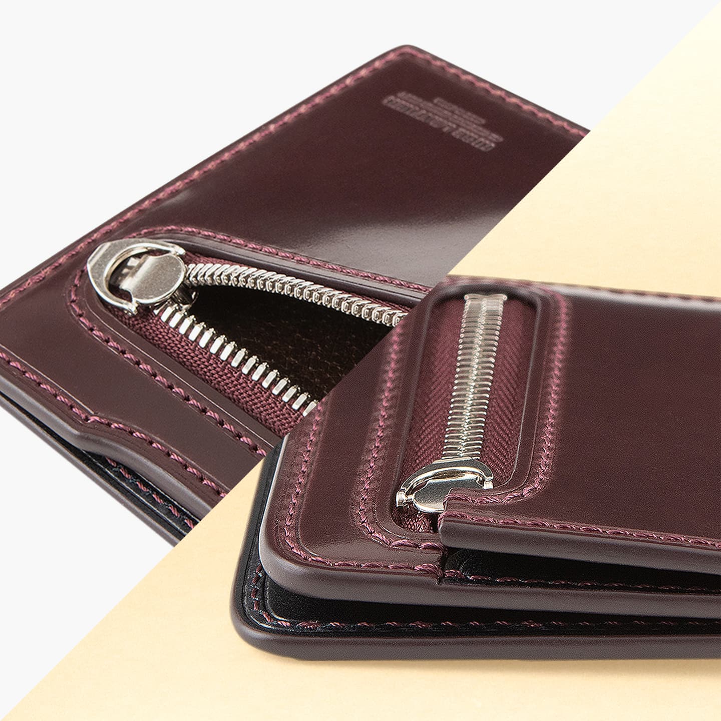 シェルコードバン × ブッテーロ スクエアコンパクトウォレット 大人の財布・ ミニ・コンパクト財布 など拘りの日本製ブランドなら Mens  Leather Store