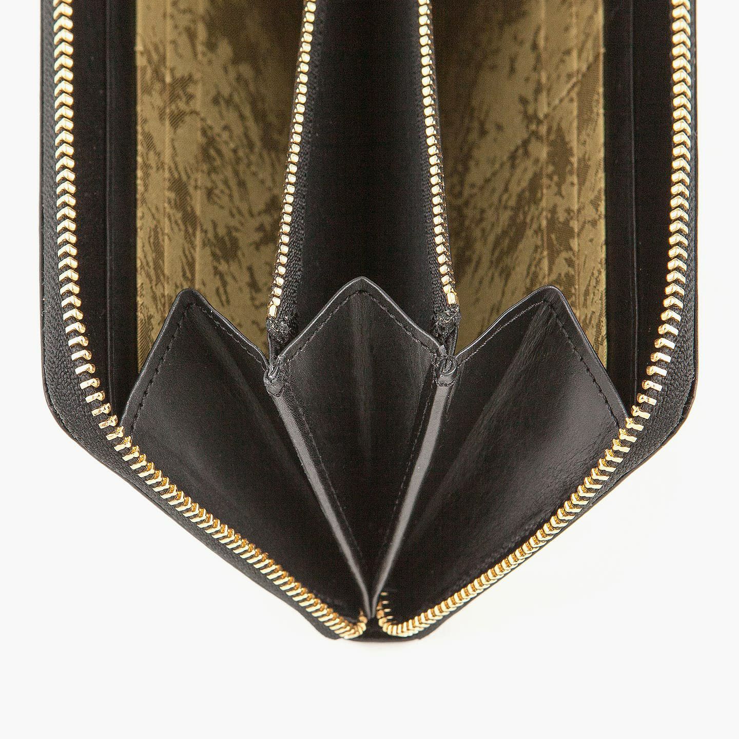 新品！】MOREAU PARIS たわい ラウンドジップ カーフスキン 長財布