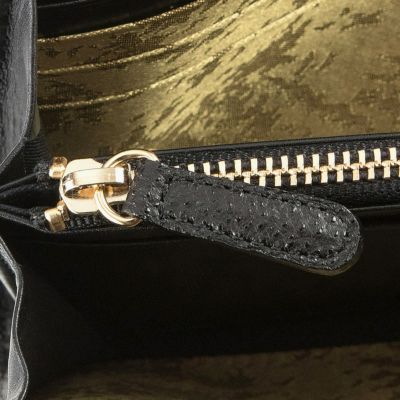 希少！camonde 黒桟革　金箔（sword）　L字ファスナー長財布 adf4bb45cba922dc8559aafe513570