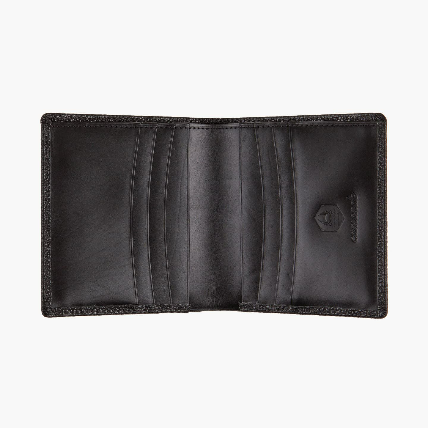 黒桟革 二つ折り財布 | 大人のバッグ・財布・ 二つ折り財布 など拘りの 