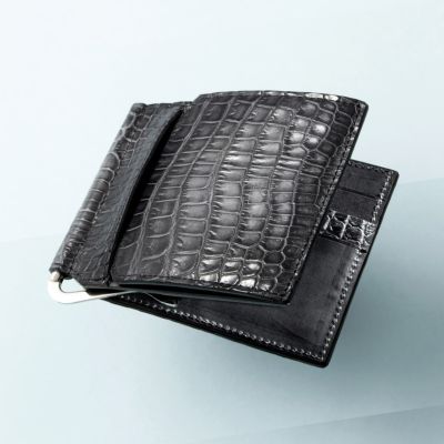 ナイルクロコダイル 手染めマネークリップ | 大人のバッグ・財布