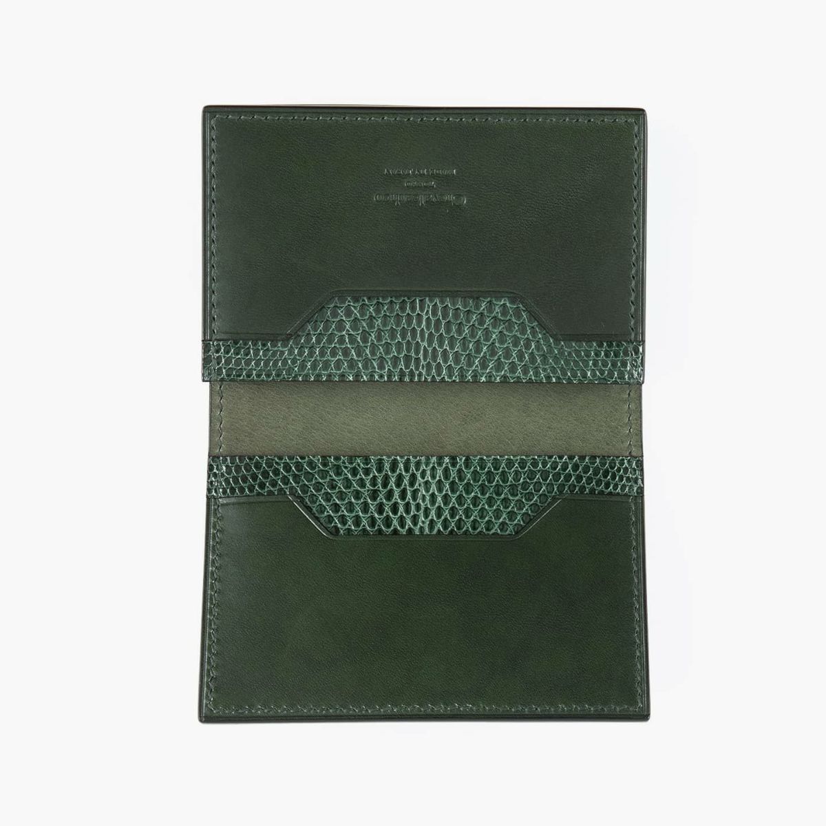 外装（ブリランテ）：Green、内装（ブリランテ）：Green、カード段装飾（リザード）：Green