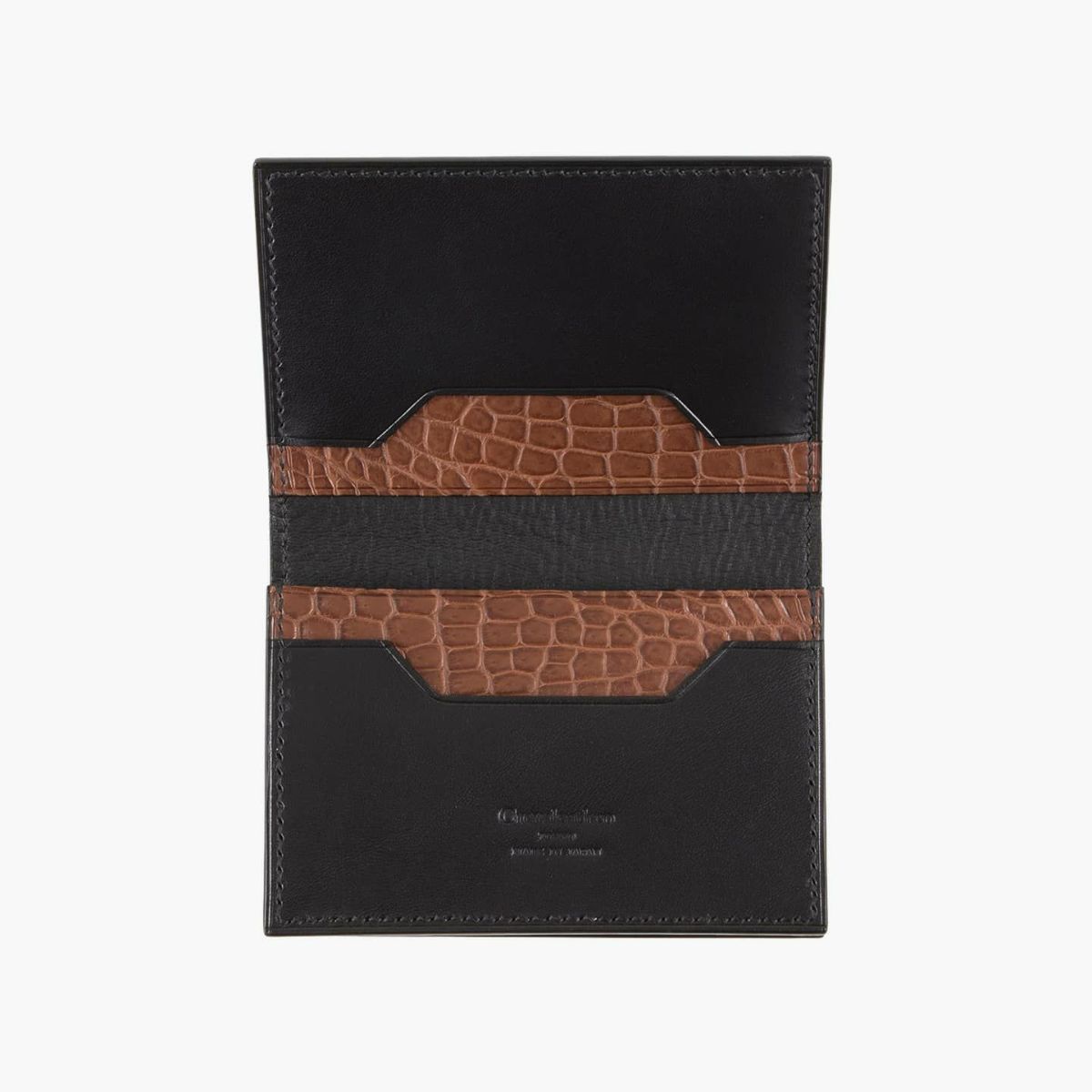 外装（ブリランテ）：Black、内装（ブリランテ）：Black、カード段装飾（クロコダイル）：Brown（廃盤）