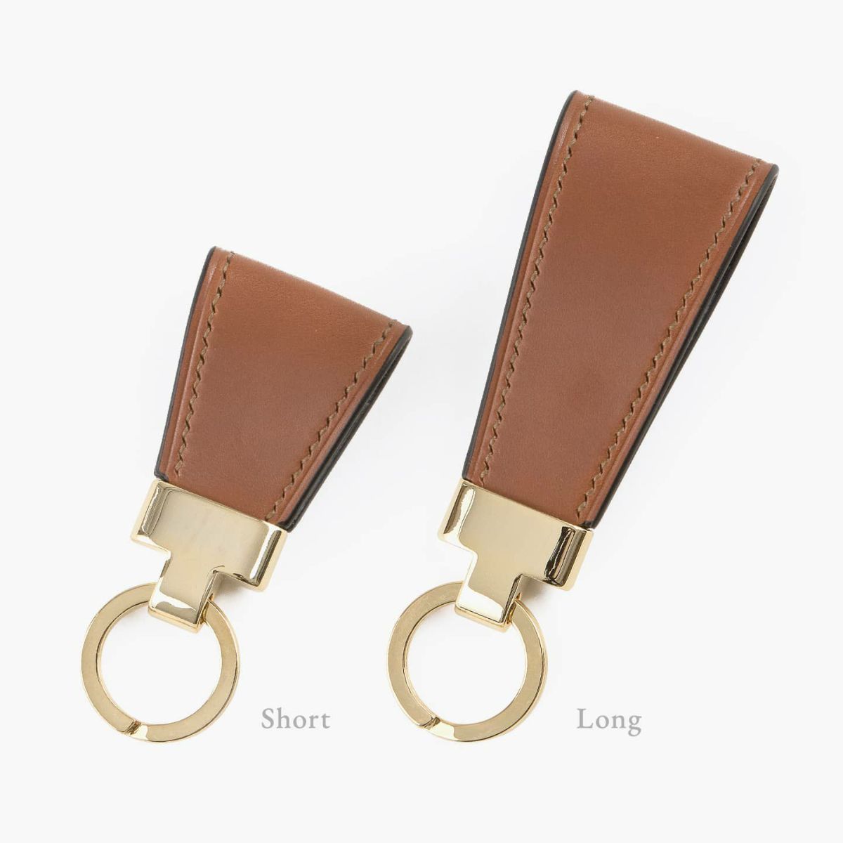 外側（ブリランテ）：Brown ／ 金具：Gold 、左：Short・右：Long