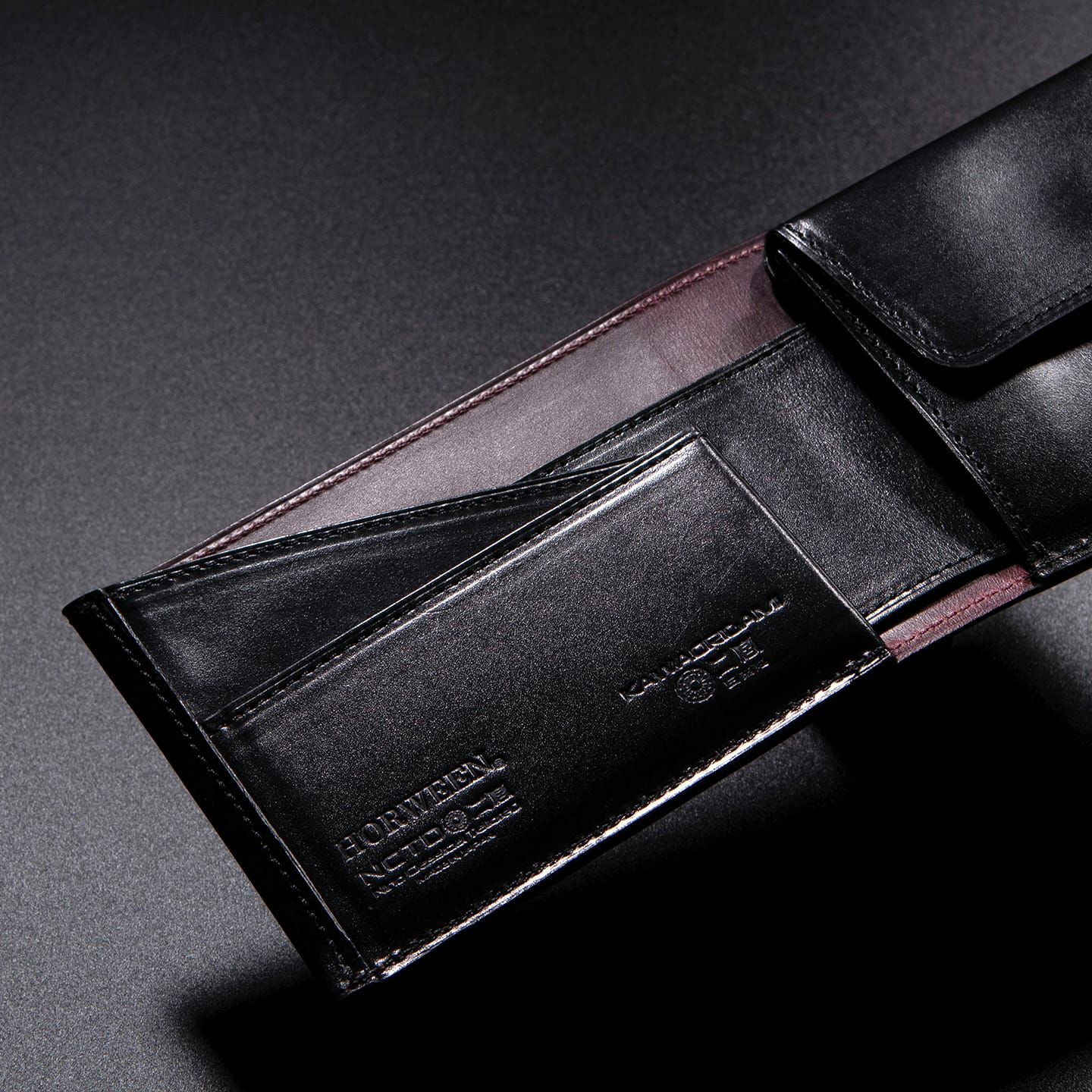 ホーウィン シェルコードバン 二つ折り財布（小銭入れ付き） | 大人の 