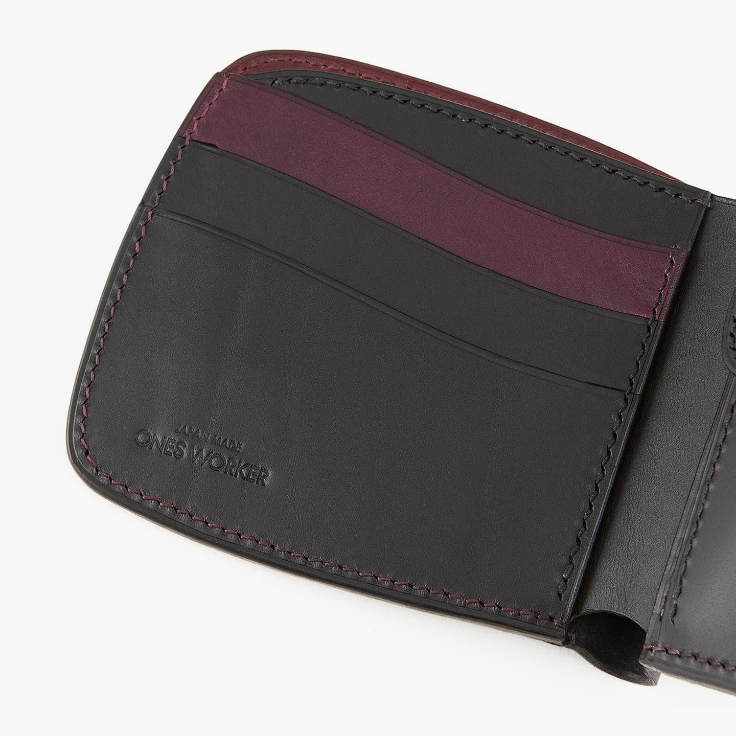 オイルグレージングコードバン & ブッテーロ シェル型二つ折り財布