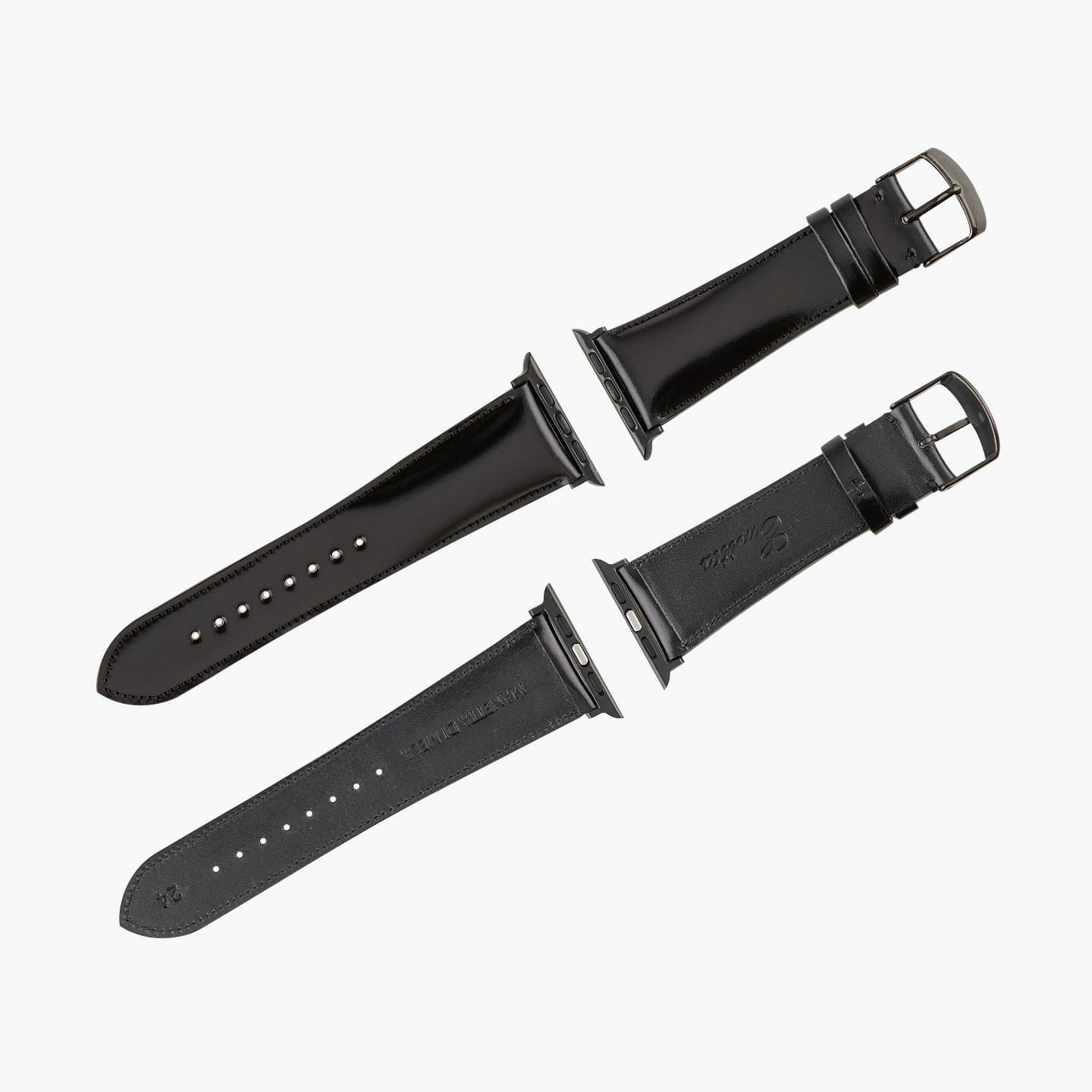 Apple Watch ケースサイズ：42 - 45 mm、表面：Black、アダプター ＆ 尾錠：Black