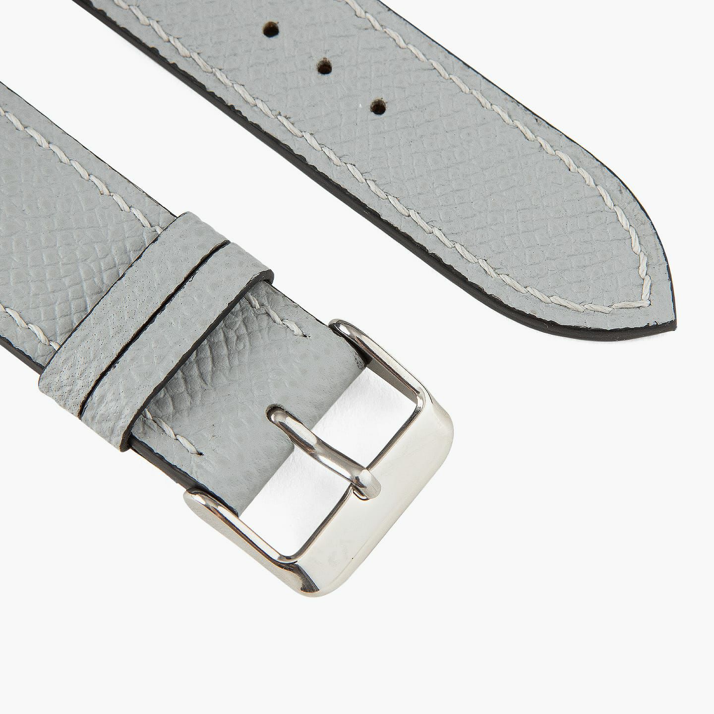 Apple Watch ケースサイズ：38 - 41 mm、腕周りサイズ：SM、表面（ダービー）：Ice Gray、糸色：Peal Gray