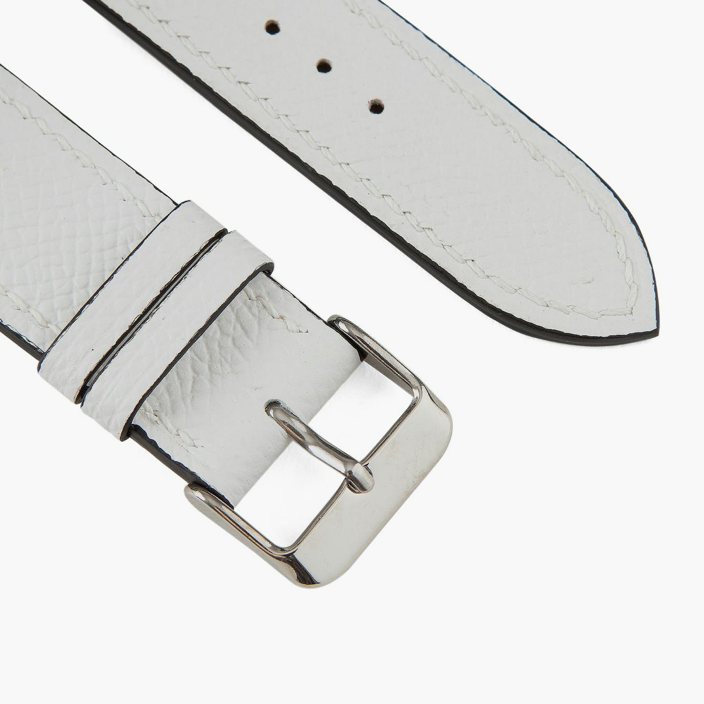 Apple Watch ケースサイズ：38 - 41 mm、腕周りサイズ：SM、表面（ダービー）：Blanc、糸色：Natural
