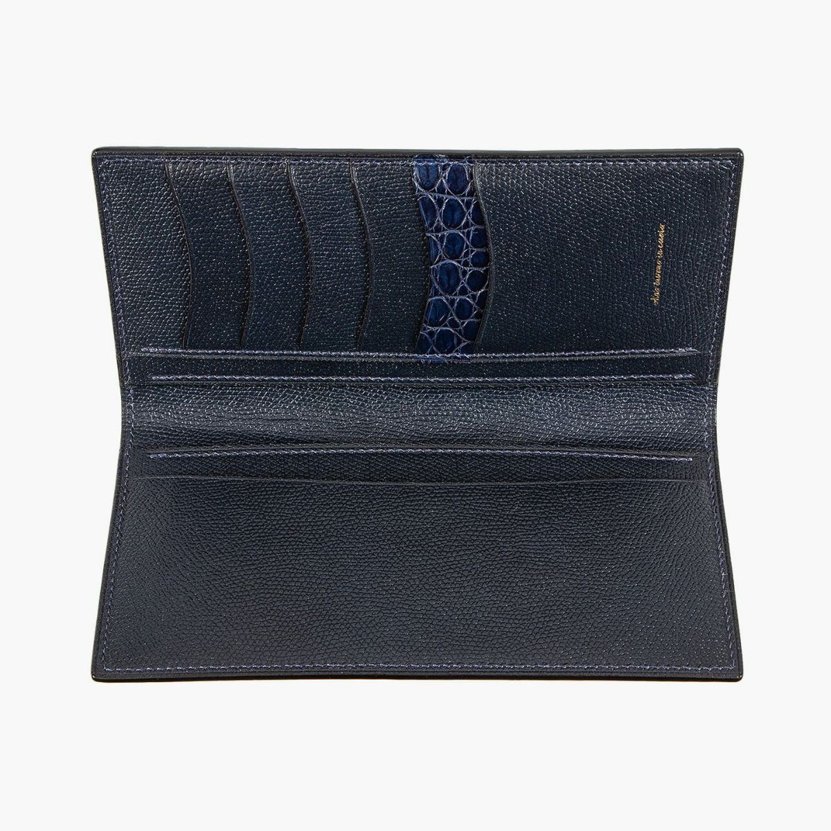 内装（ドーフィン）：Navy、ブランドロゴ箔押し：Gold