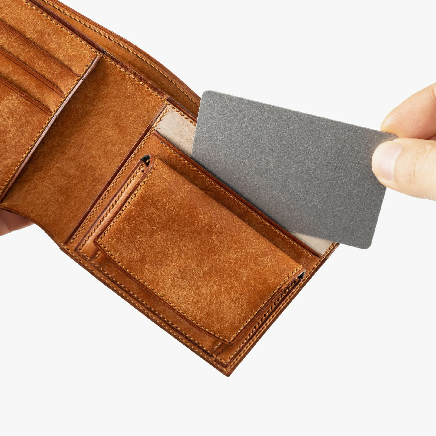 蝋引きコードバン　プエブロ　２つ折り財布 二つ折り財布・拘りの革小物 MLS（Mens Leather Store）