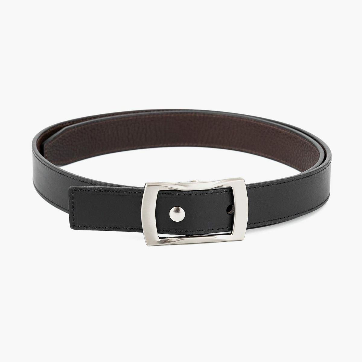 Color：Black × Dark Brown、バックル：Silver