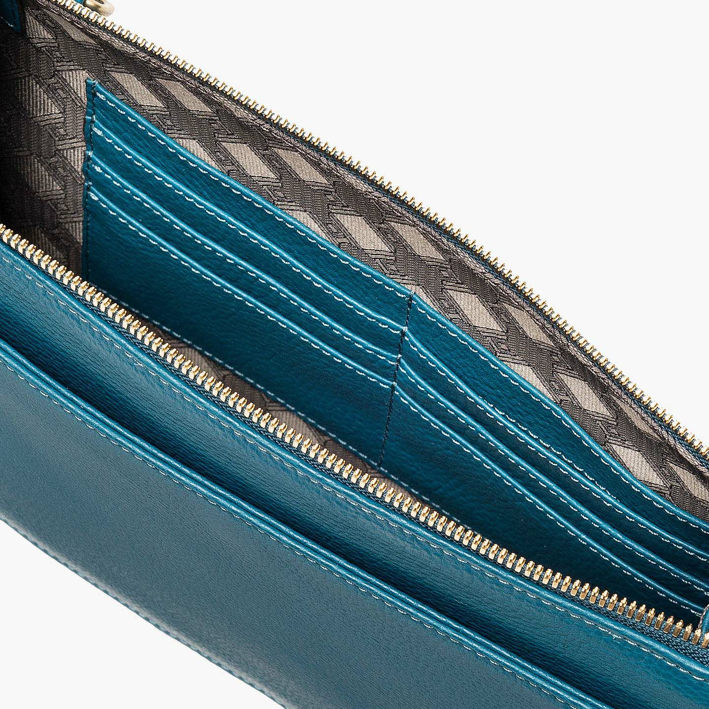 ゴート L字ファスナーウォレットショルダー《Envelop》 - Black