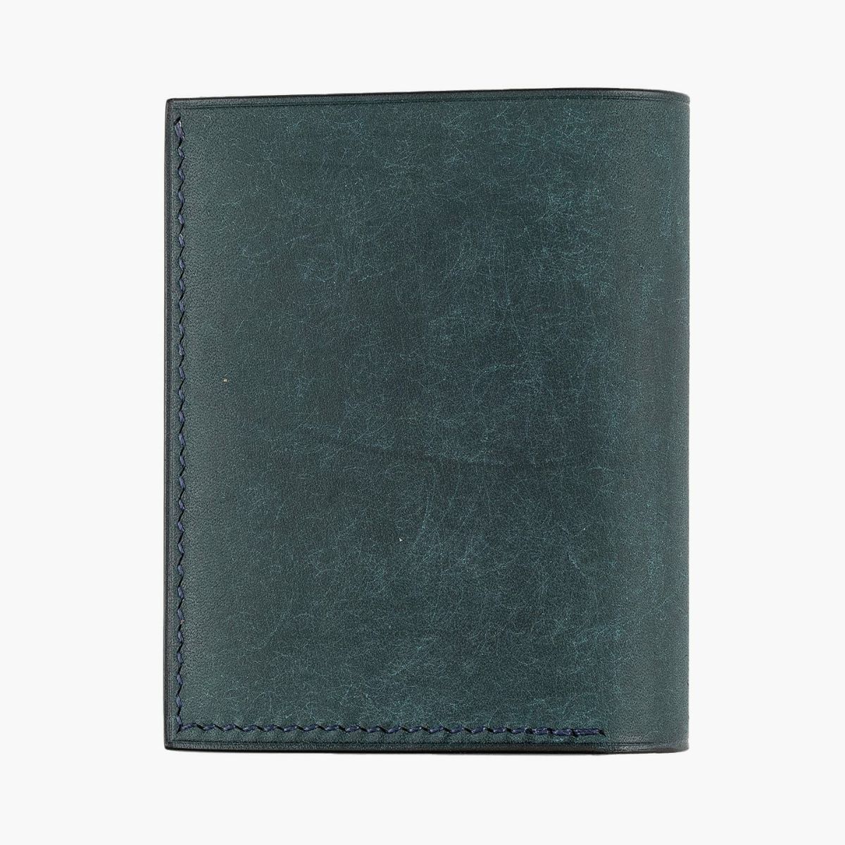 外装（プエブロ）：Perrolio、内装（リスシオ）：Hortensia、札入れ（リスシオ）：Navy、ホック：Gold、糸色：Navy