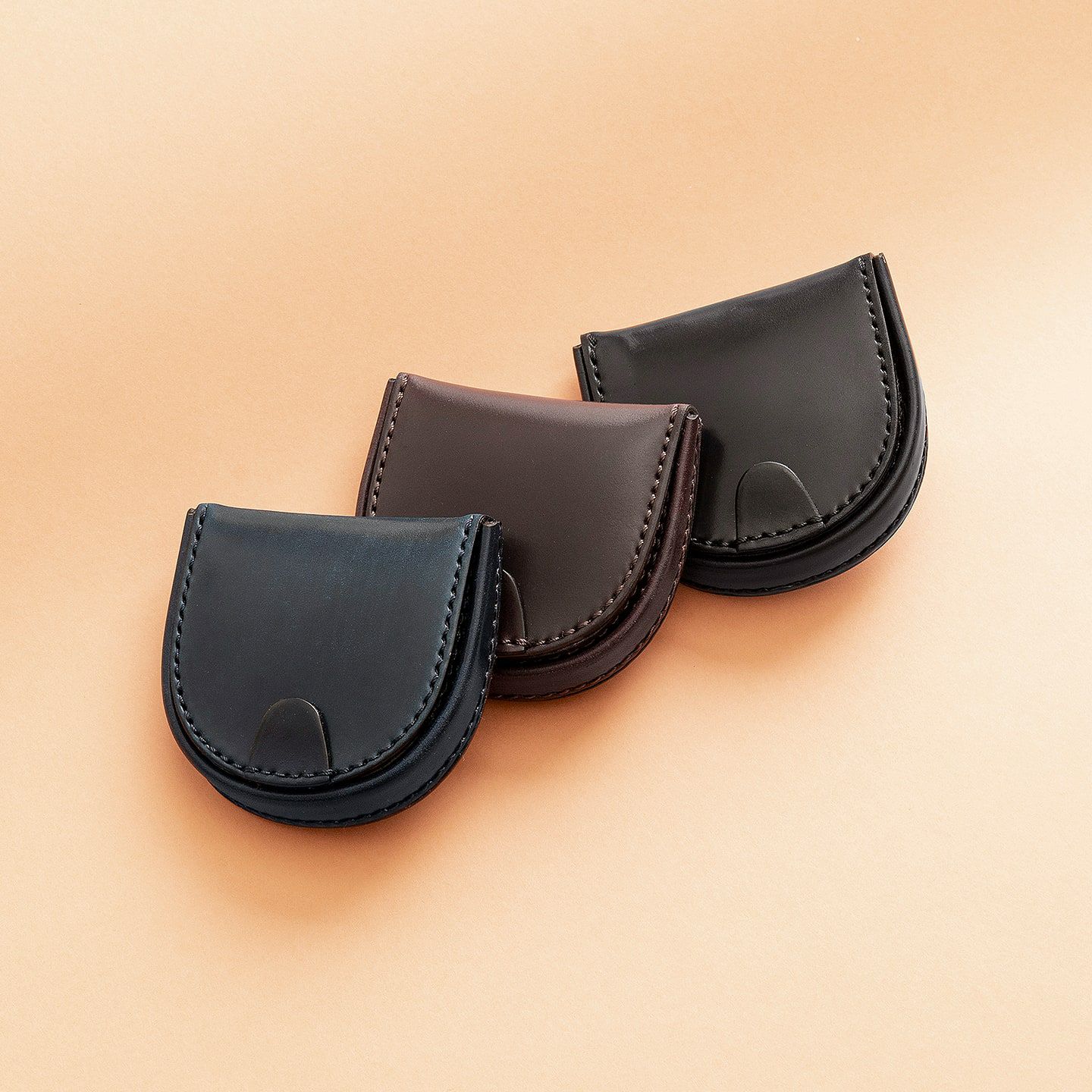 ホーウィン シェルコードバン 馬蹄型小銭入れ コインケース 新品 Flathority(フラソリティ) Black,Navy,Wine,Green ユニセックス ザラ 相棒 性 メーカー 鞄/メンズレザーストア