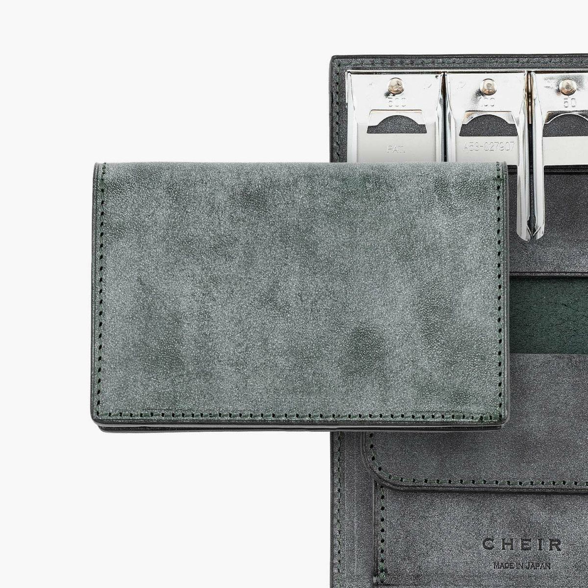 外装（ロロマ）：Green、内装（ロロマ）：Black、糸色：Green、金具：Silver、ロゴ刻印：有り