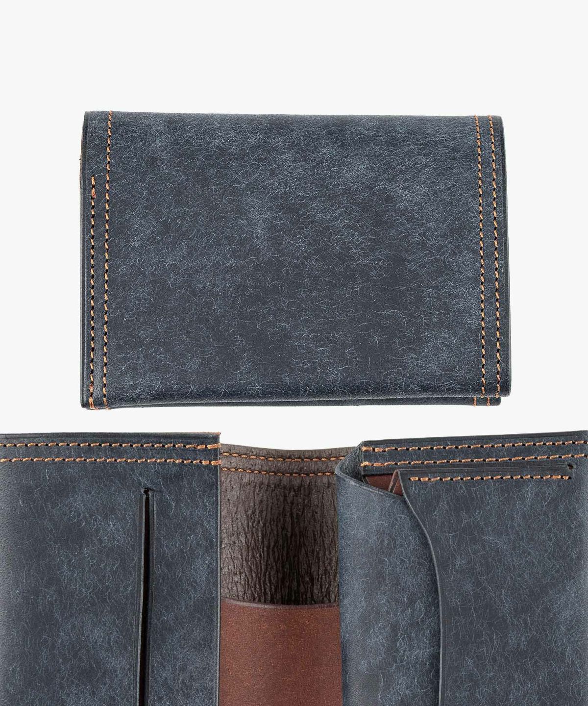 外装（プエブロ）：Navy、内装装飾（プエブロ）：Tabacco、糸色：Brown