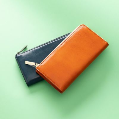 黒桟革 L字ジップ長財布 | 大人のバッグ・財布・ L字ファスナー財布