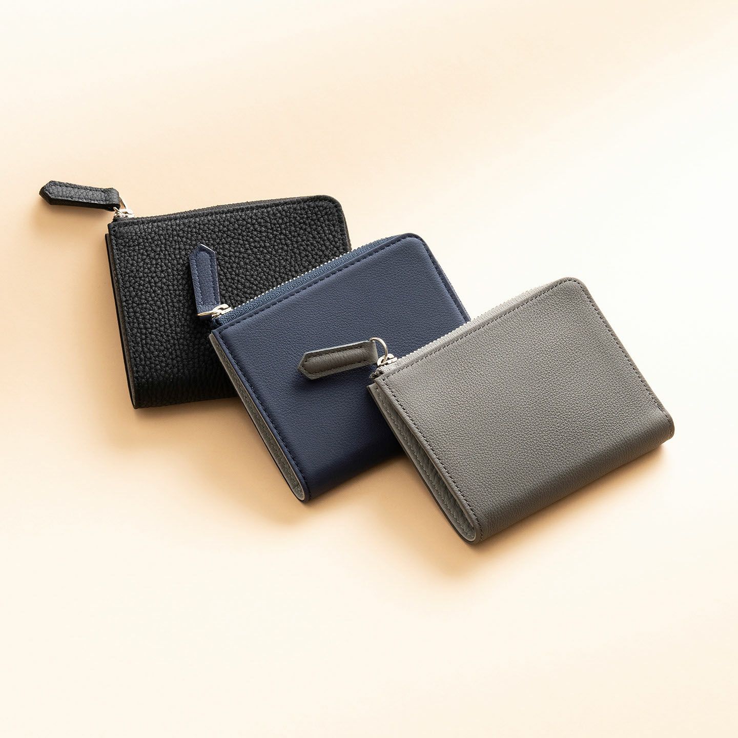 フレンチカーフ Lジップ折財布 | 大人のバッグ・財布・ L字ファスナー