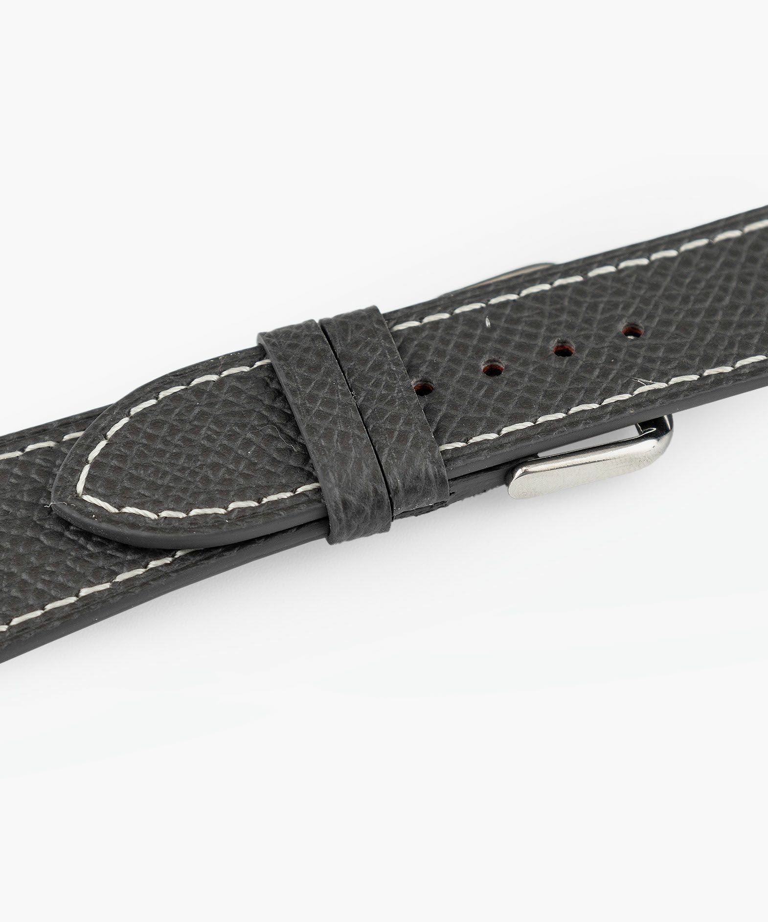 表面（ダービー）：Graphite、裏面（ツェルマット）：Noir、アダプター ＆ 尾錠：Silver