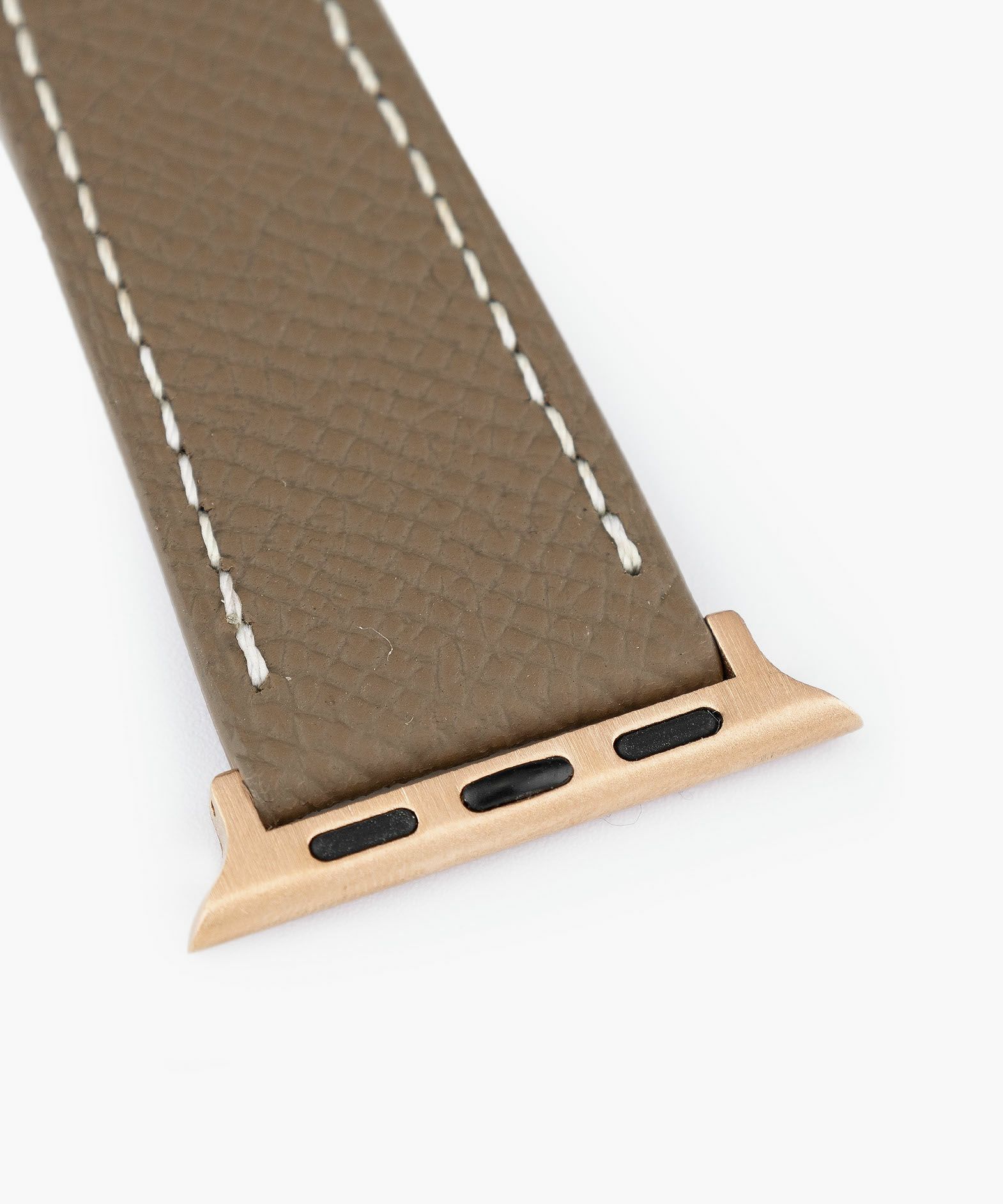 表面（ダービー）：Etoupe、裏面（ツェルマット）：Naturel、アダプター ＆ 尾錠：Rose Gold