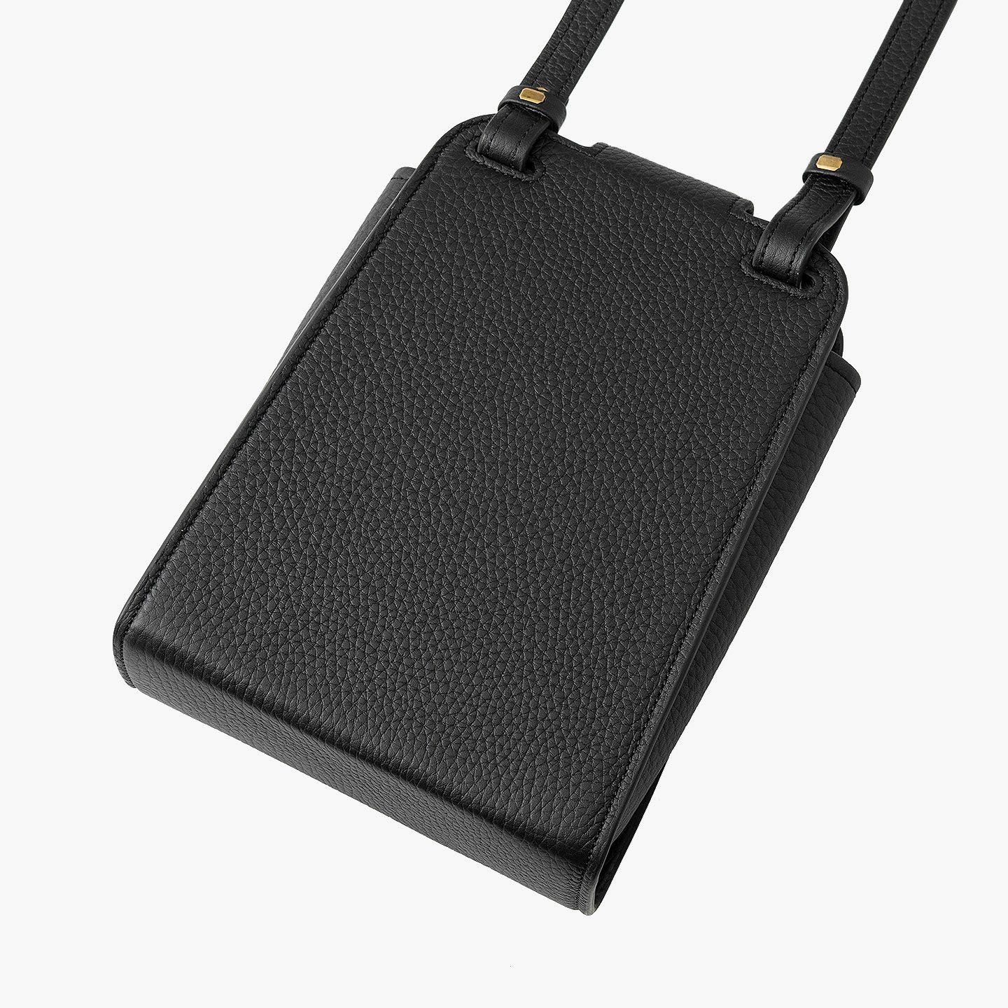 一点限りのスポット作品 珍しいマザーバック ブラック フランストリヨン Tモノグラム エンボス レクタンギュラー スモールトート