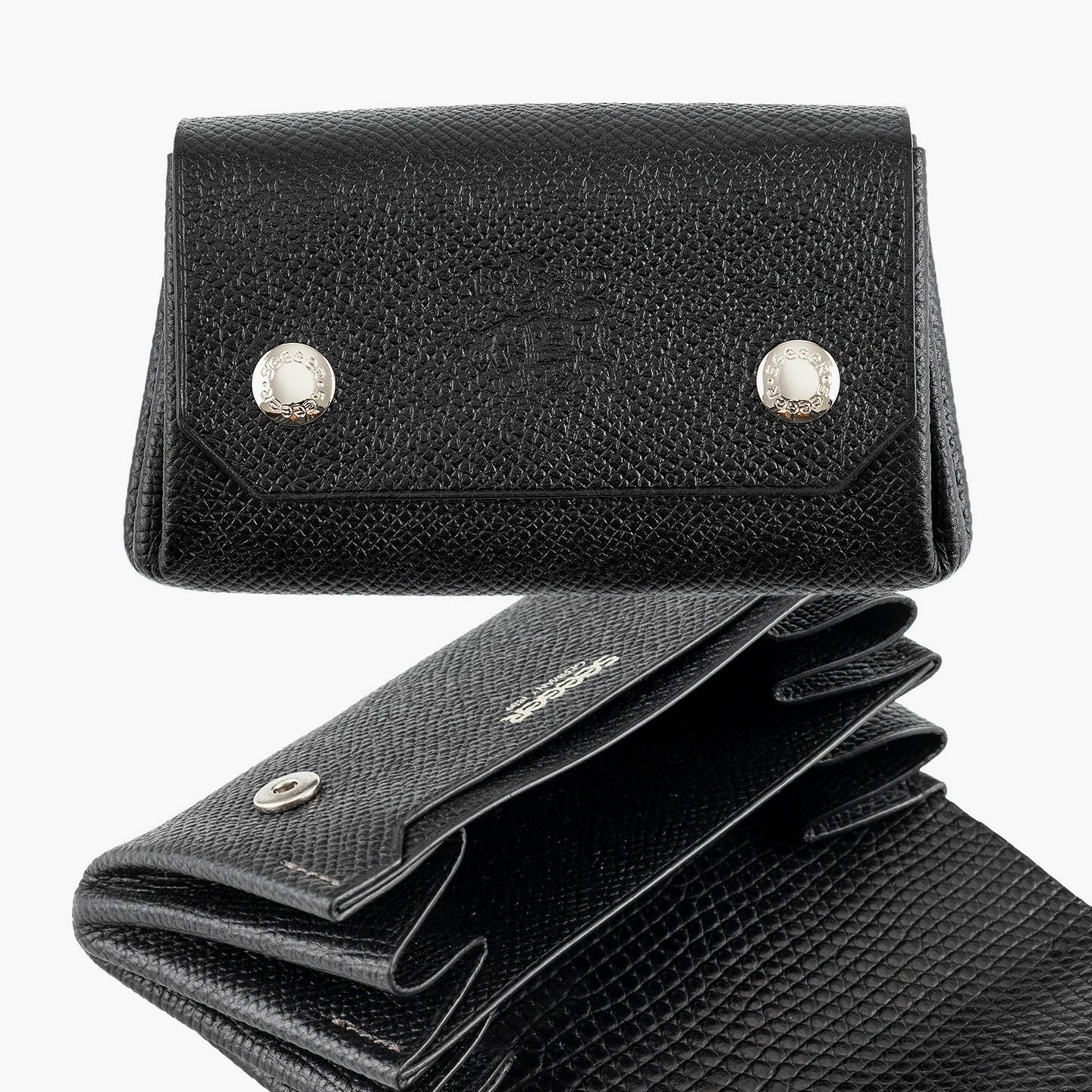 BALENCIAGA 3つ折り ミニウォレット 財布 黒 459069 マルチコイン 