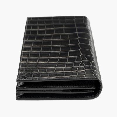墨染めクロコダイル長財布 “Gaia” | 大人のバッグ・財布・ 長