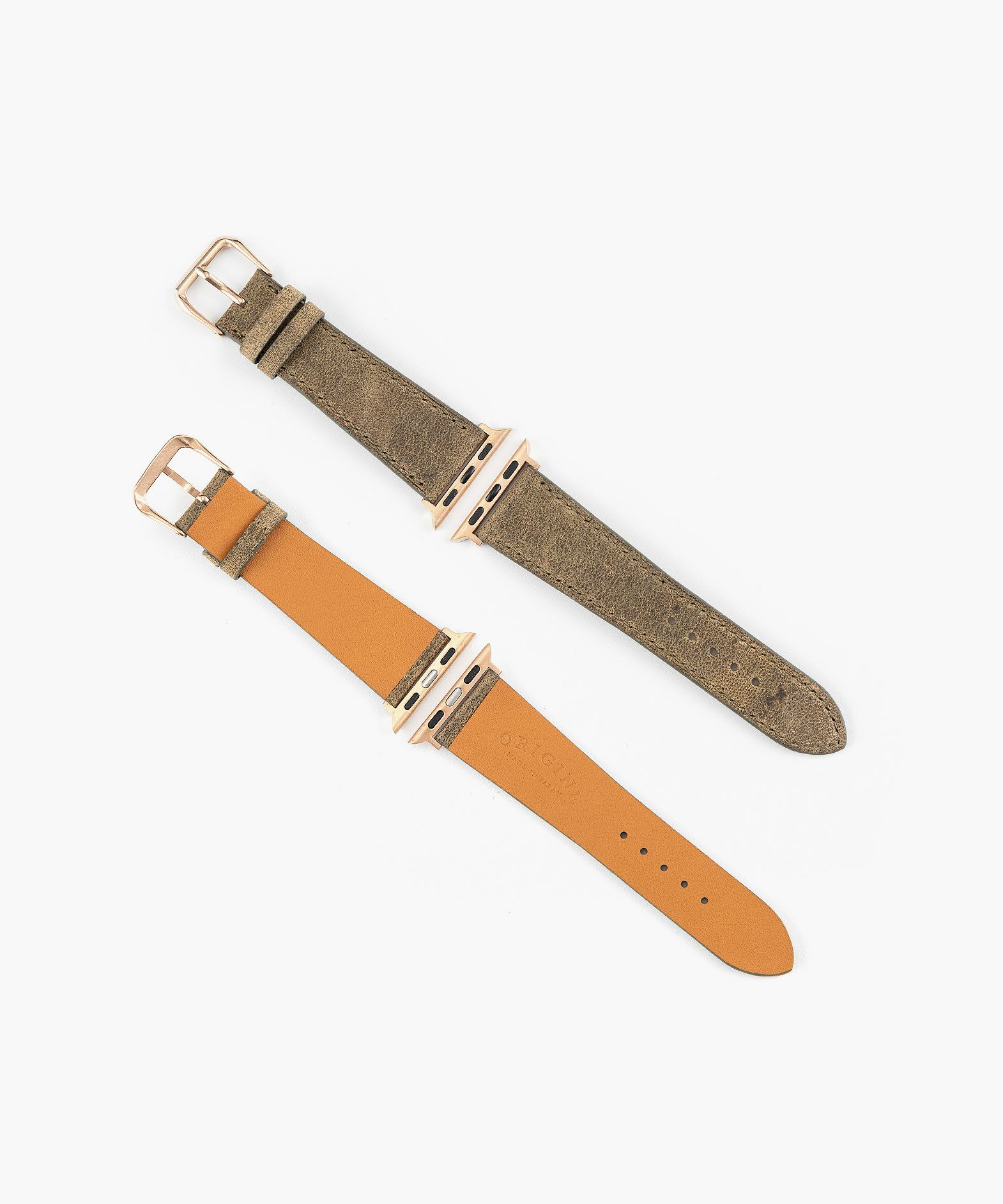 表面（クードゥー）：Brown、裏面（ツェルマット）：Noir、アダプター ＆ 尾錠：Noir