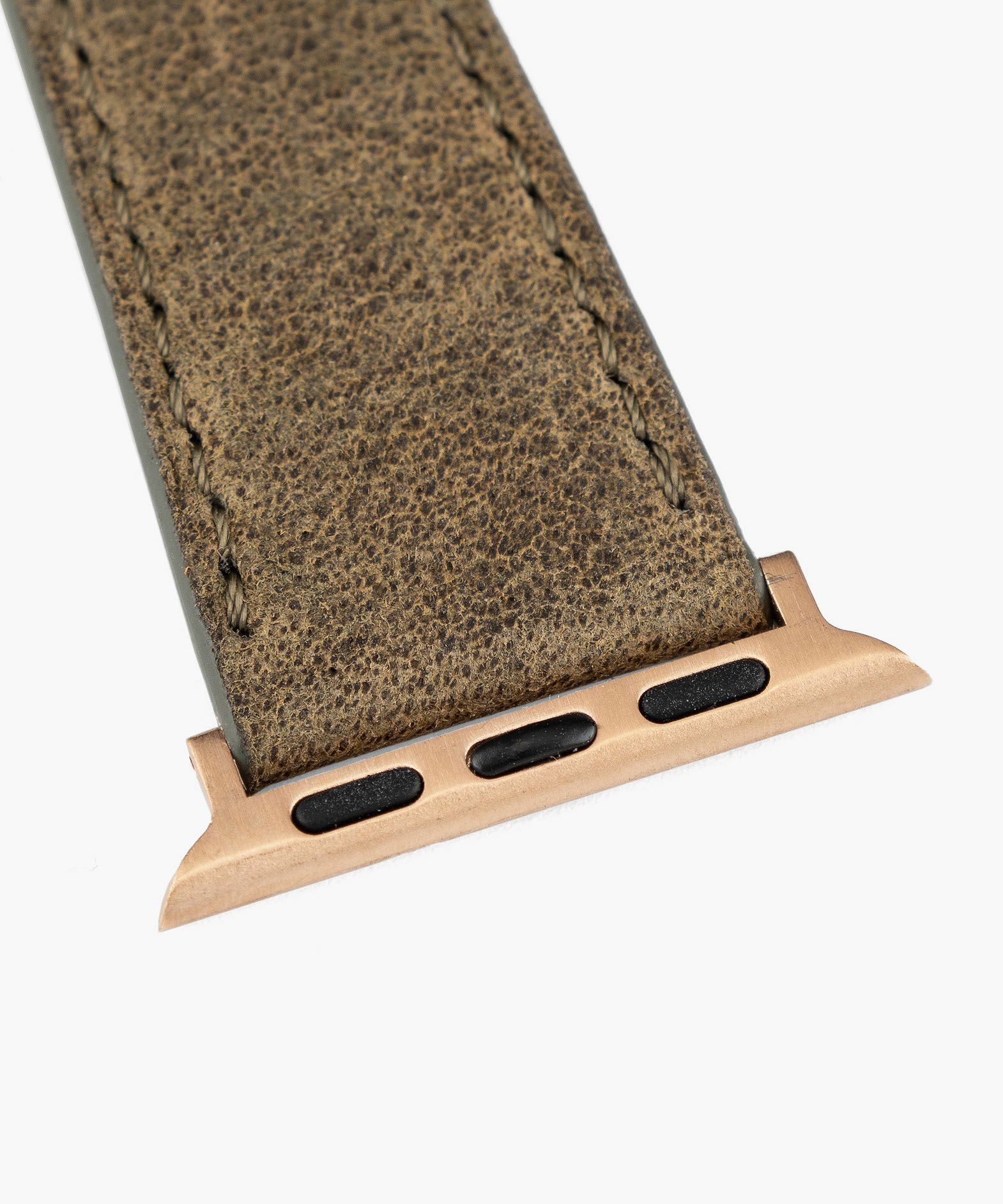 表面（クードゥー）：Khaki、裏面（ツェルマット）：Naturel、アダプター ＆ 尾錠：Rose Gold