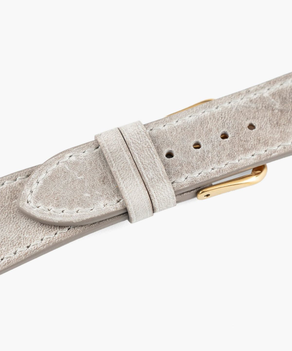 表面（クードゥー）：Ice Gray、裏面（ツェルマット）：Naturel、アダプター ＆ 尾錠：Gold