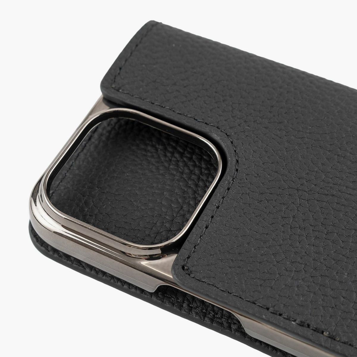 iPhone15 Pro Max、Color（シュランケンカーフ）：Black、内装ポケット装飾：無（外装・内装と同じ）、フラップ（マグネット式）：無