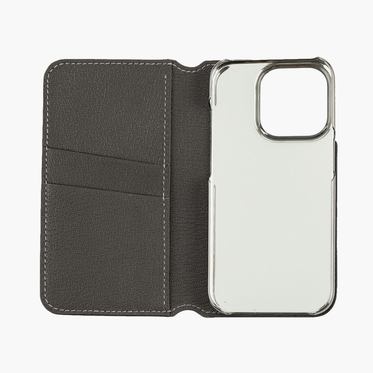 iPhoneの機種：iPhone 15 Pro、外装（シェーブル）：Beige、外装（シェーブル）：Dark Brown（Terre Brulee）、フラップ（ホック式）：無