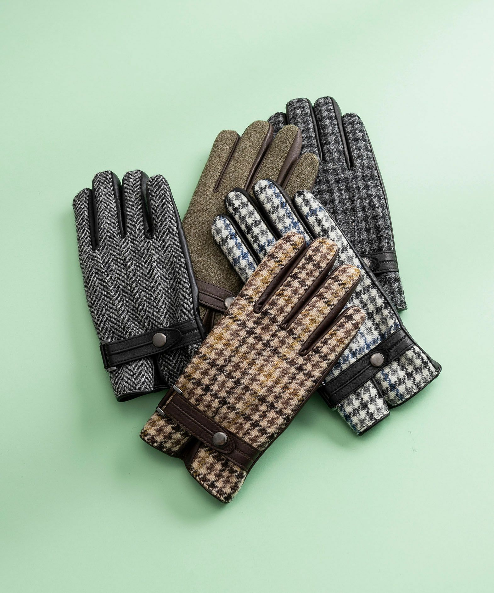 ハリスツイード×シープ手袋 “Belted-Touch Panel”【MEN】