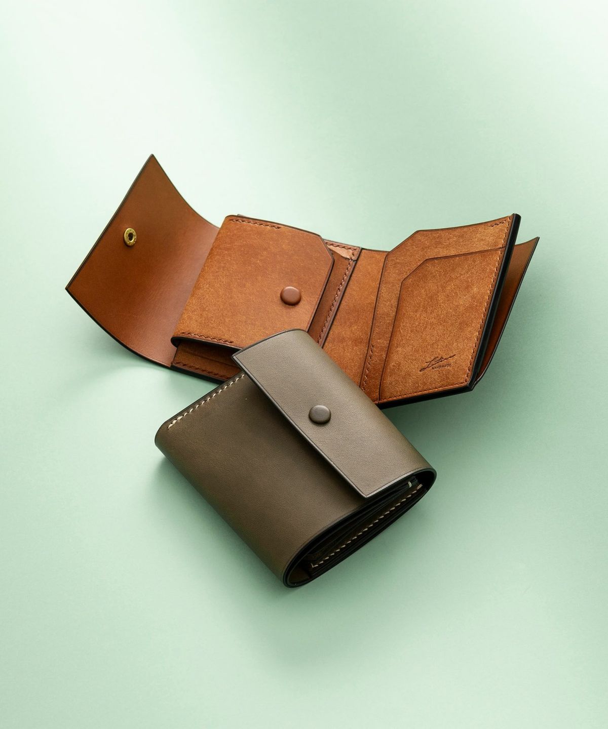 プエブロ × リスシオ コンパクト三つ折り財布 “Spina Type2”