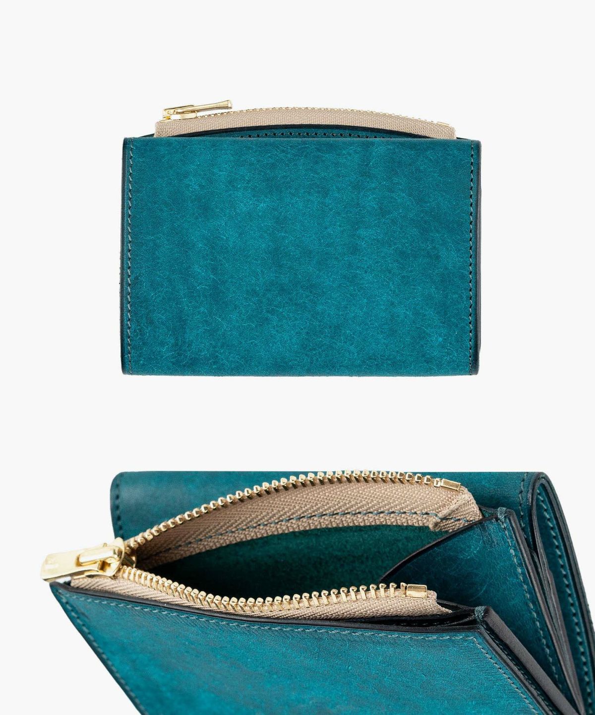 ファスナー&金具：Gold、ファスナーテープ：Beige