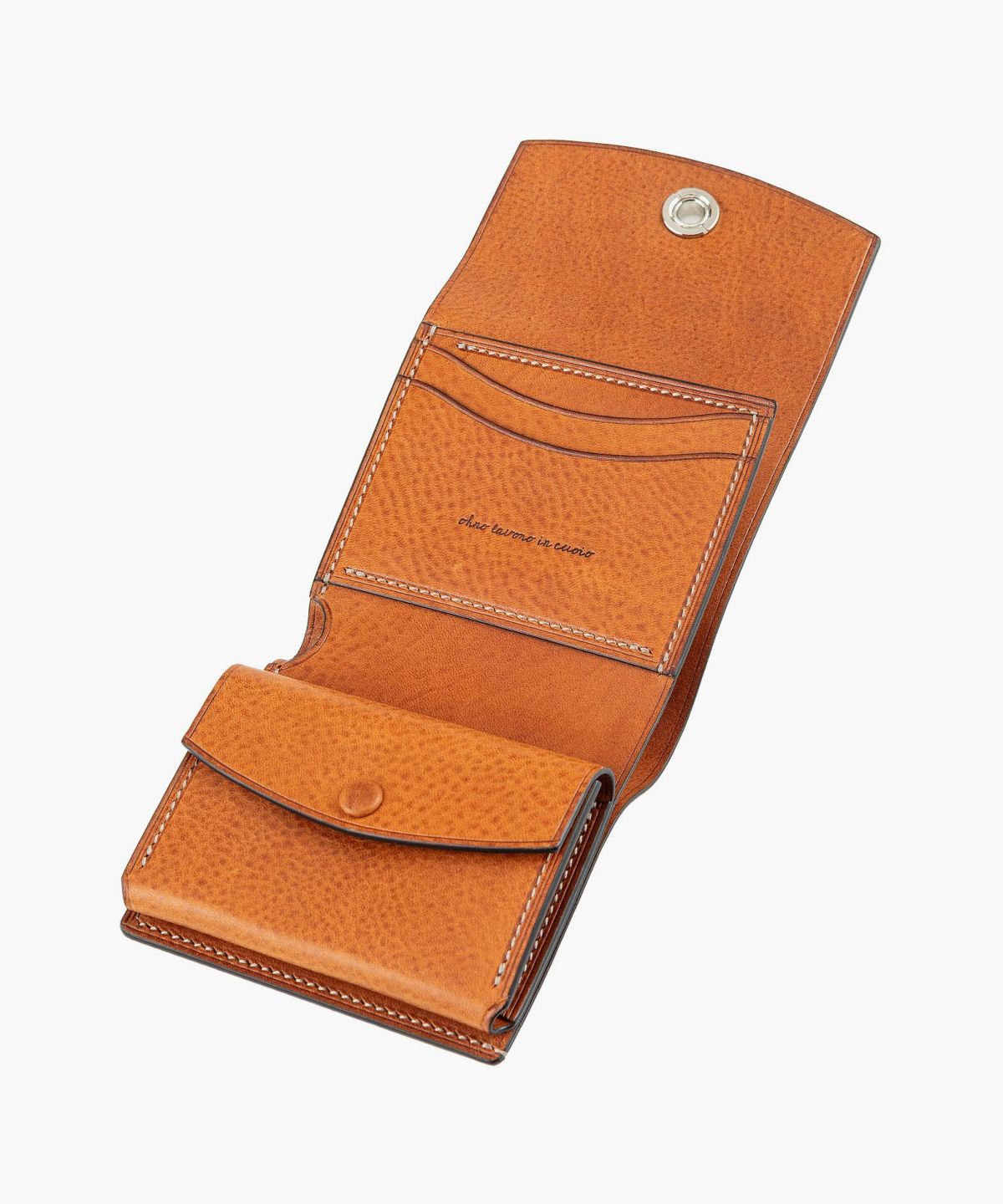 外装（リベルソ）：Cognac、内装（リベルソ）：Cognac、カードスロットタイプ：スリム2ポケット、利き手：右利き用、オコシ金具：Silver