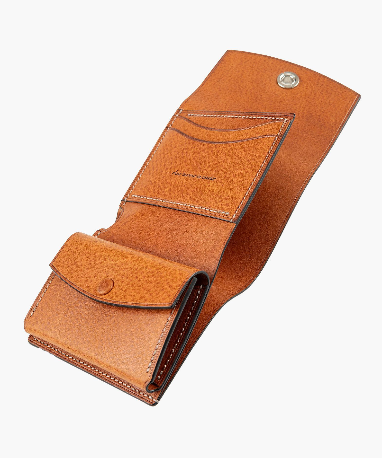 外装（リベルソ）：Cognac、内装（リベルソ）：Cognac、カードスロットタイプ：スリム2ポケット、利き手：右利き用、オコシ金具：Silver