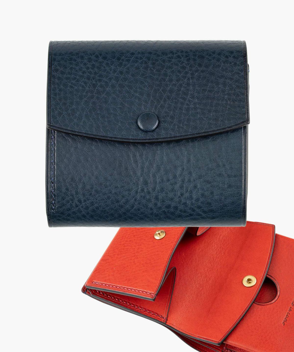 外装（リベルソ）：Blue、内装（リベルソ）：Red、カードスロットタイプ：大容量1ポケット、利き手：右利き用、くるみボタン＆ホック：Gold