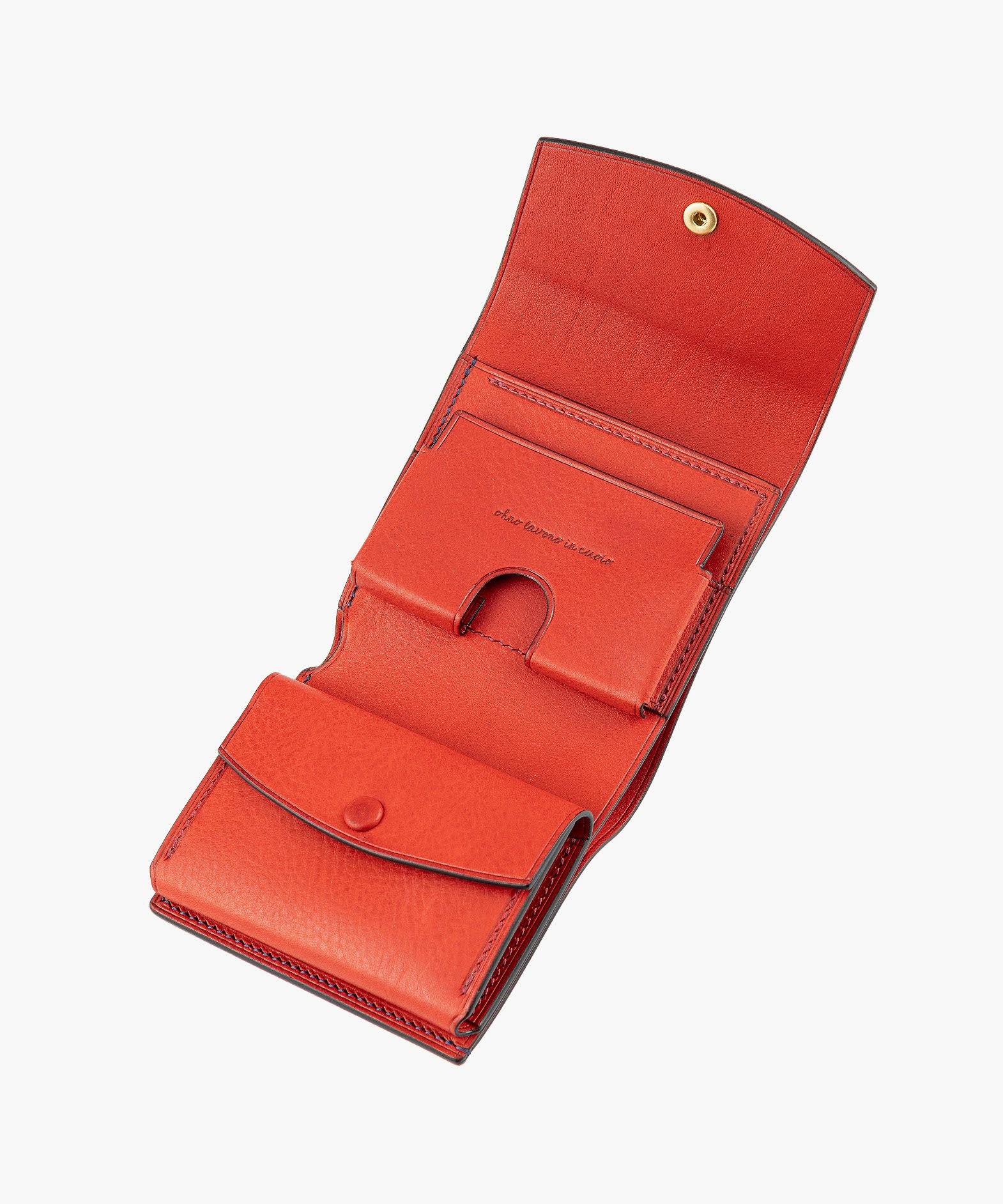 外装（リベルソ）：Navy、内装（リベルソ）：Red、カードスロットタイプ：大容量1ポケット、利き手：右利き用、くるみボタン＆ホック：Gold