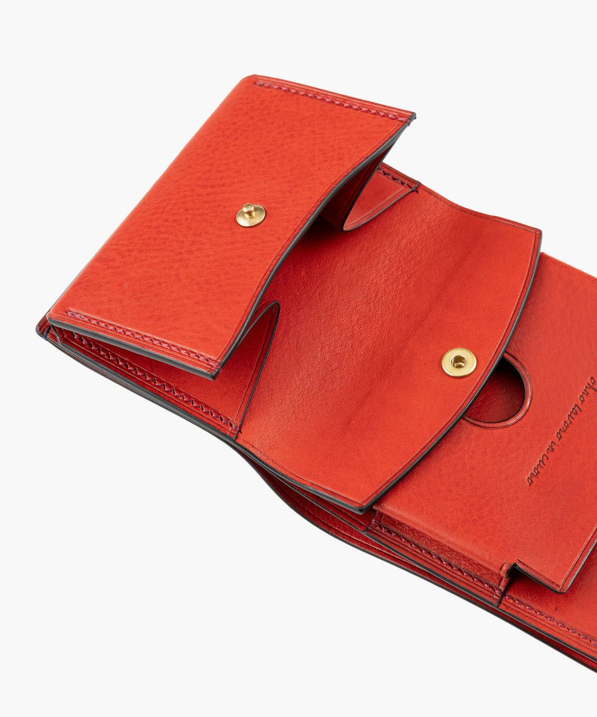 外装（リベルソ）：Blue、内装（リベルソ）：Red、カードスロットタイプ：大容量1ポケット、利き手：右利き用、くるみボタン＆ホック：Gold