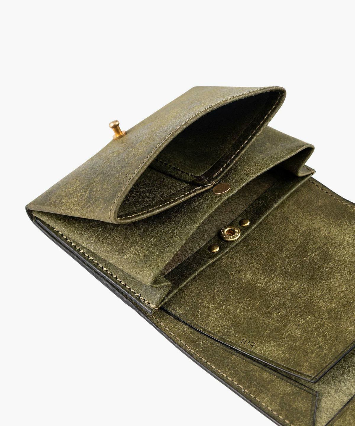 素材＆カラー（プエブロ）：Oliva、留め具：ギボシ、利き手：右利き用、背面ポケット有り