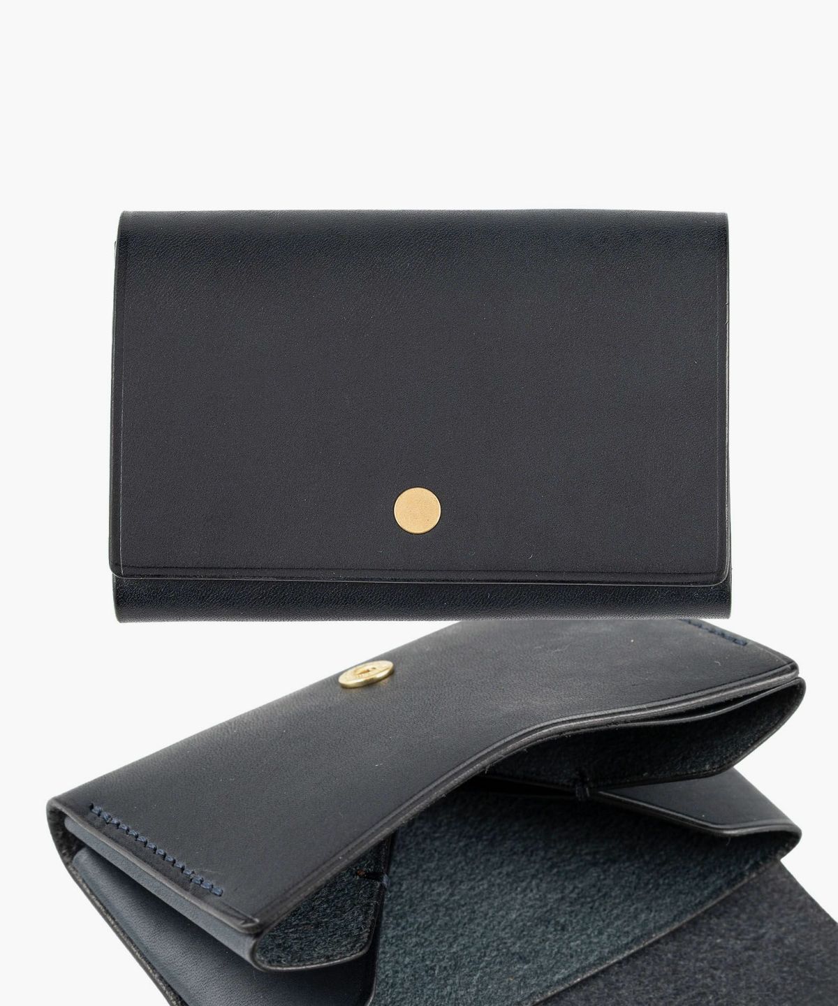 素材＆カラー（リスシオ）：Navy、留め具：イタリーホック