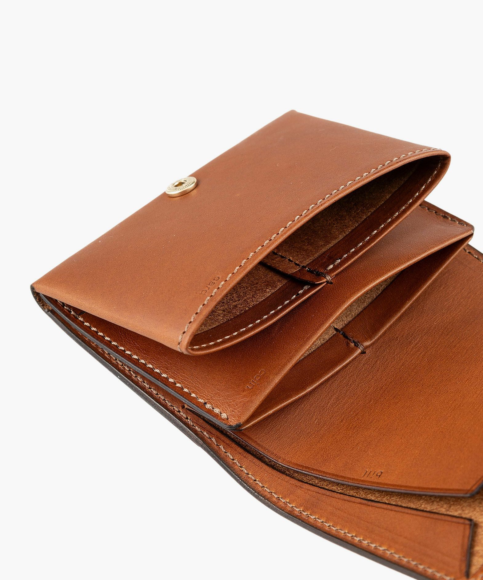素材＆カラー（リスシオ）：Cognac、金具：Gold、利き手：右利き用、背面ポケット有り