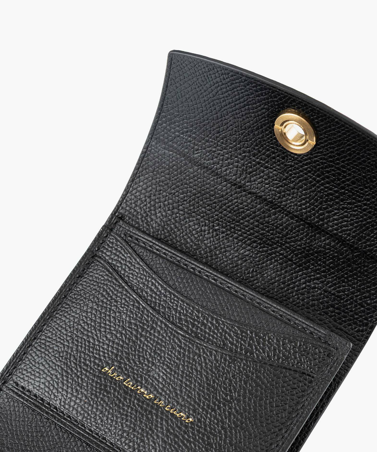 外装（ドーフィン）：Black、内装（ドーフィン）：Noir、カードスロットタイプ：スリム2ポケット、利き手：右利き用、オコシ金具：Gold