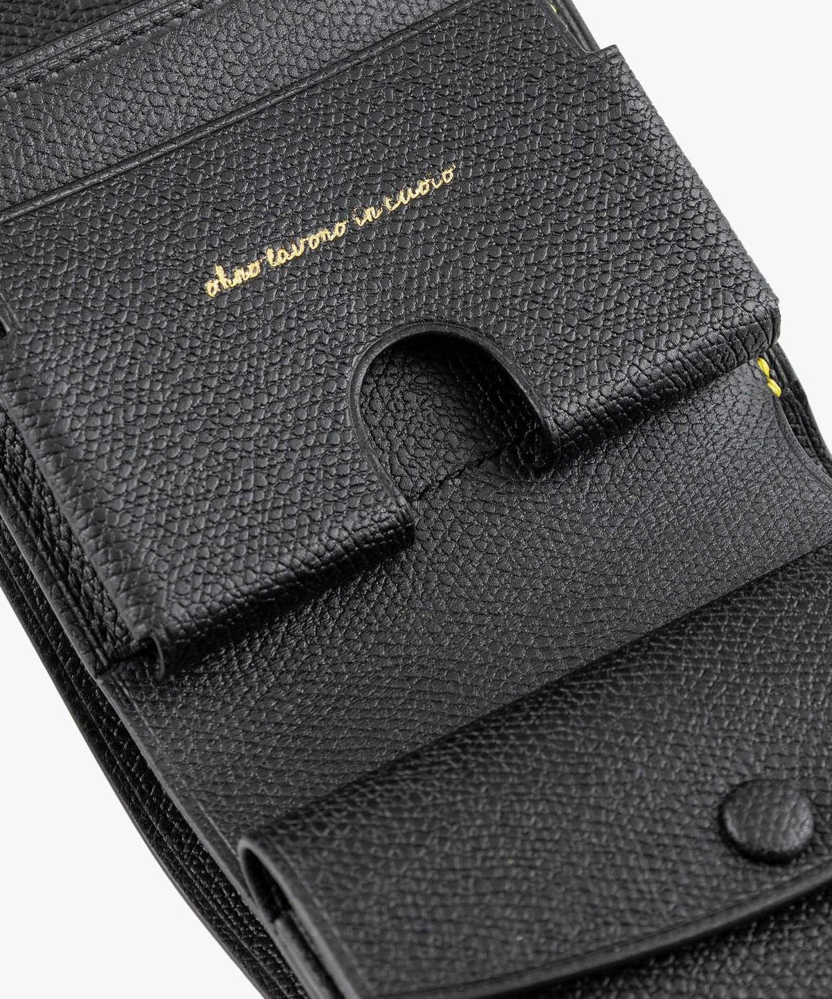 外装（ドーフィン）：Mustard、内装（ドーフィン）：Noir、カードスロットタイプ：大容量1ポケット、利き手：左利き用、オコシ金具：Gold