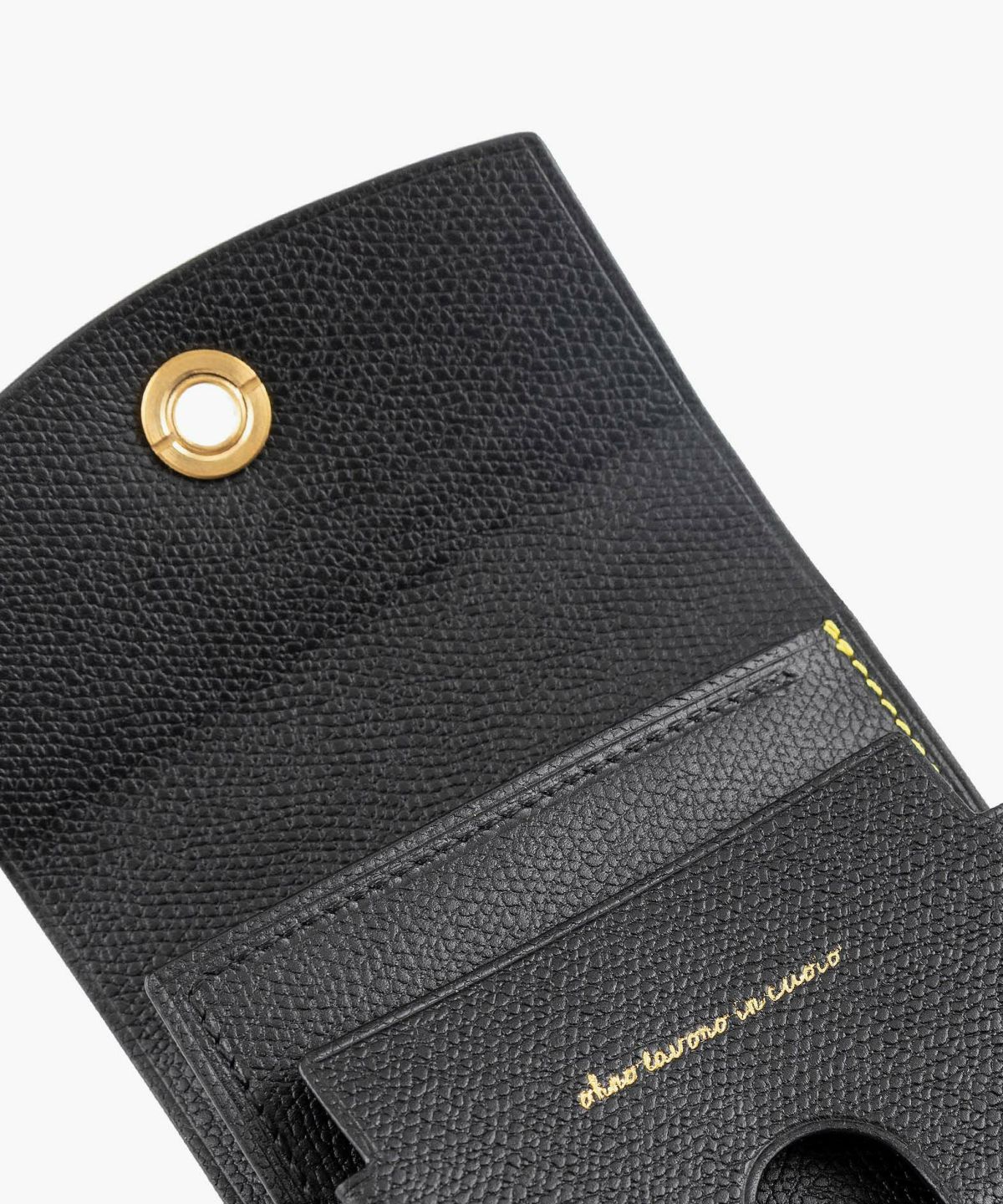 外装（ドーフィン）：Mustard、内装（ドーフィン）：Noir、カードスロットタイプ：大容量1ポケット、利き手：左利き用、オコシ金具：Gold