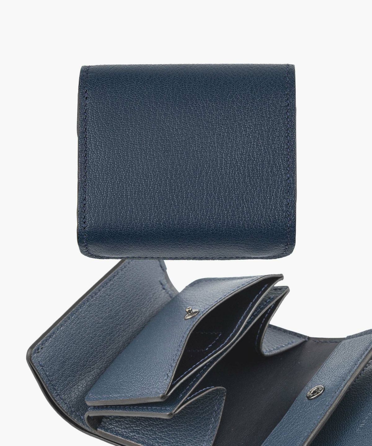 外装（シェーブル）：Navy、内装（シェーブル）：Navy、内装裏張り（ブルガロ）：Navy、糸色：Navy、ホック：Black